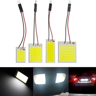2pçs Lâmpada Led Branca Painel Interior Para Carro Claro De Leitura Mapa 18 24 36 48 Smd Cob W5W T10 C5W Ba9S Festoon Adaptador Dc 12v