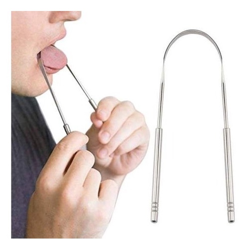 Raspador Limpador De Língua De Aço Inox Limpa Língua Ayurveda em Oferta na Shopee