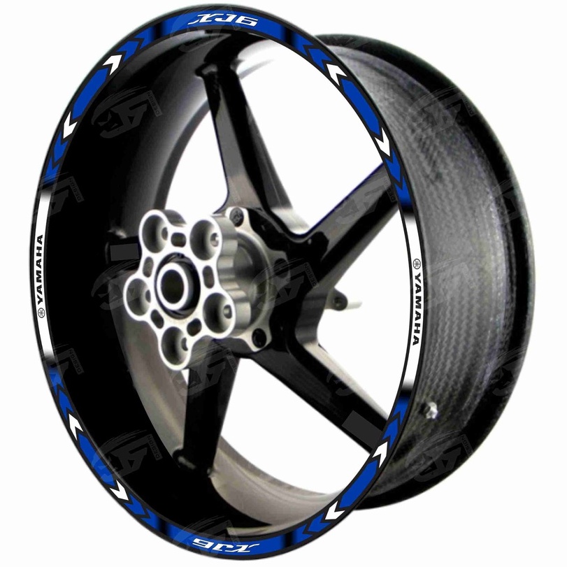Adesivo Friso Refletivo Roda Moto Yamaha XJ6 XJ 6N XJ 6F XJ6N XJ6F M01 azul