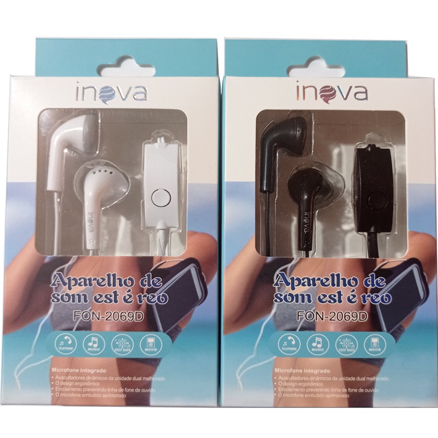 Kit 5 Fones De Ouvido Com Microfone Original Para Celular Barato Bom / Inova / Atacado E Varejo / Fone 2069d / Samsung