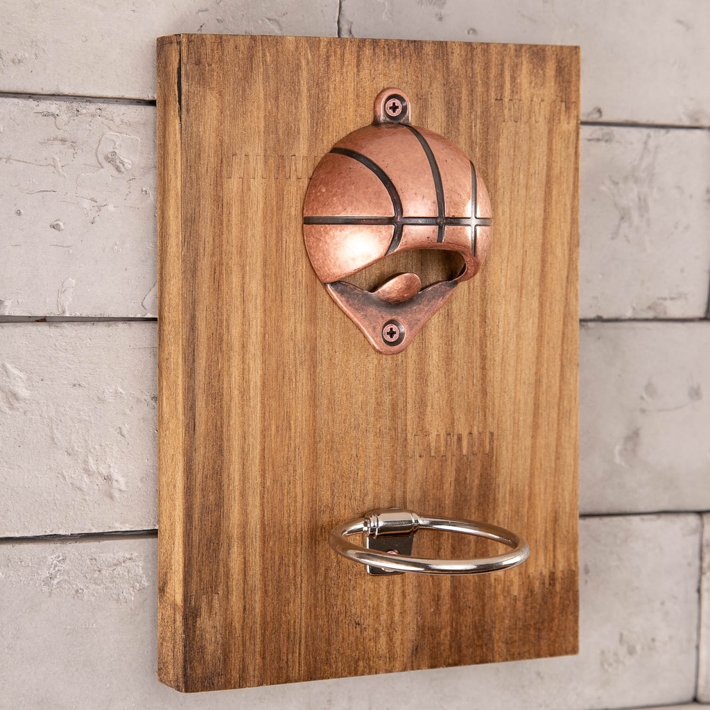 Abridor Garrafa Parede Bola de Basquete Com Cesta Decoração