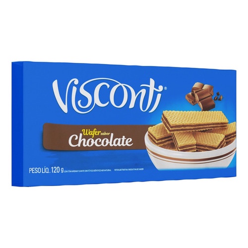 Biscoito Wafer Recheio Chocolate Visconti 120g Shopee Brasil