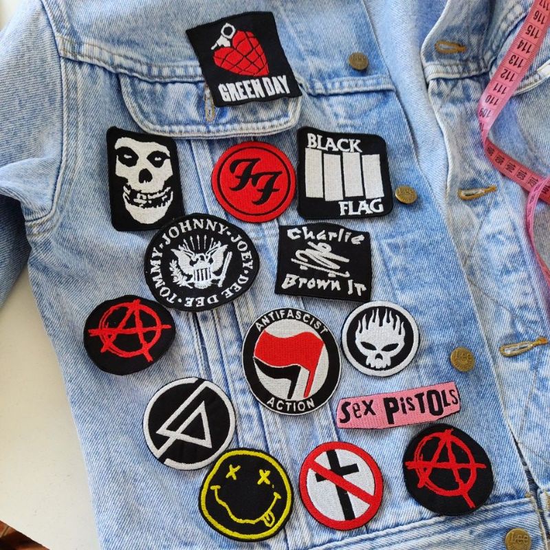 patche bordado termocolante rock punk Ramones misfits black flag rock antifa green day cbjr bad religion offspring Linkin park foo fighters Nirvana classico