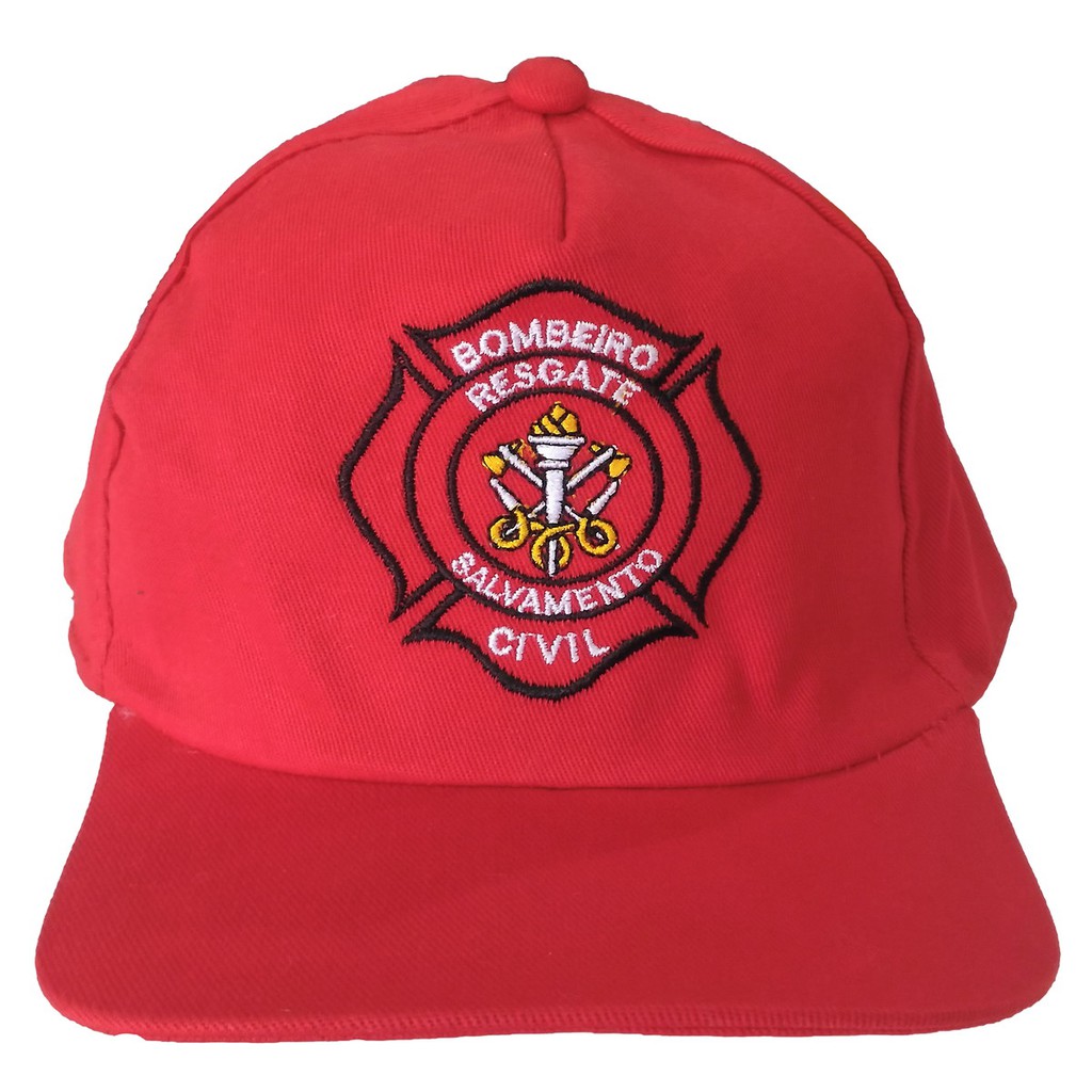 Boné de brim, modelo Bombeiro Civil - Resgate, bordado