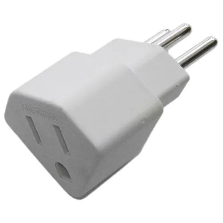 Adaptador Tomada Americana Brasileira 2p+t 10a Branco