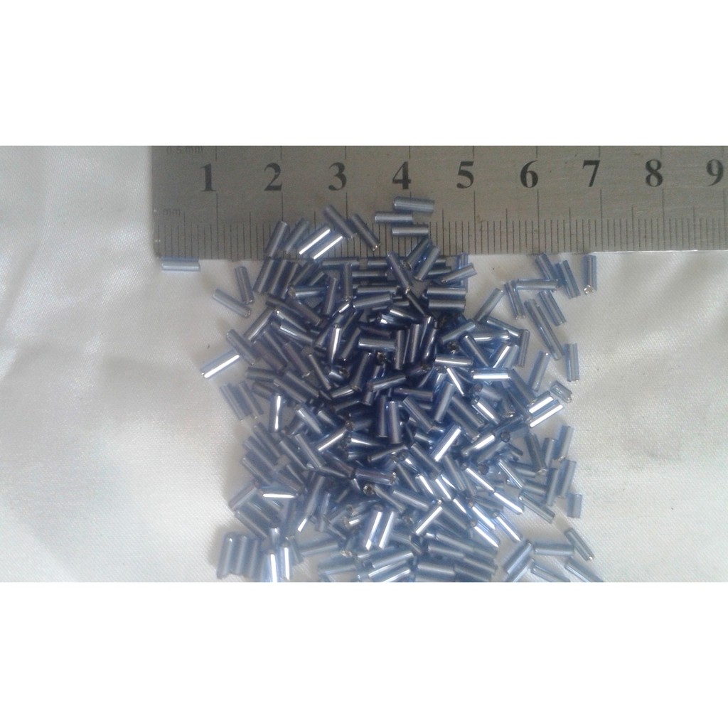 canutilho azul 25 gr miçangas perolas pedrarias