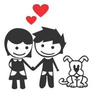 Adesivo Decorativo Casal Namorado Cachorro Familia Pra Carro em Oferta na Shopee