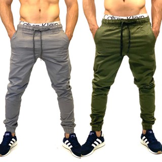 Kit 2 Calças Jeans Masculino Jogger Slim Fit Estilo Destroyed A Pronta Entrega