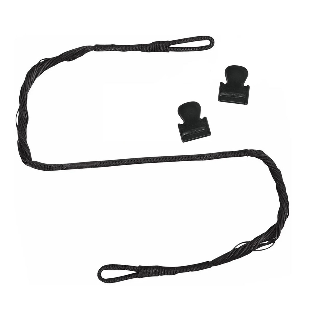 Corda Balestra Besta 50 Libras Original Mankung 42cm Poliéster Especial com Par Tampas das Pontas