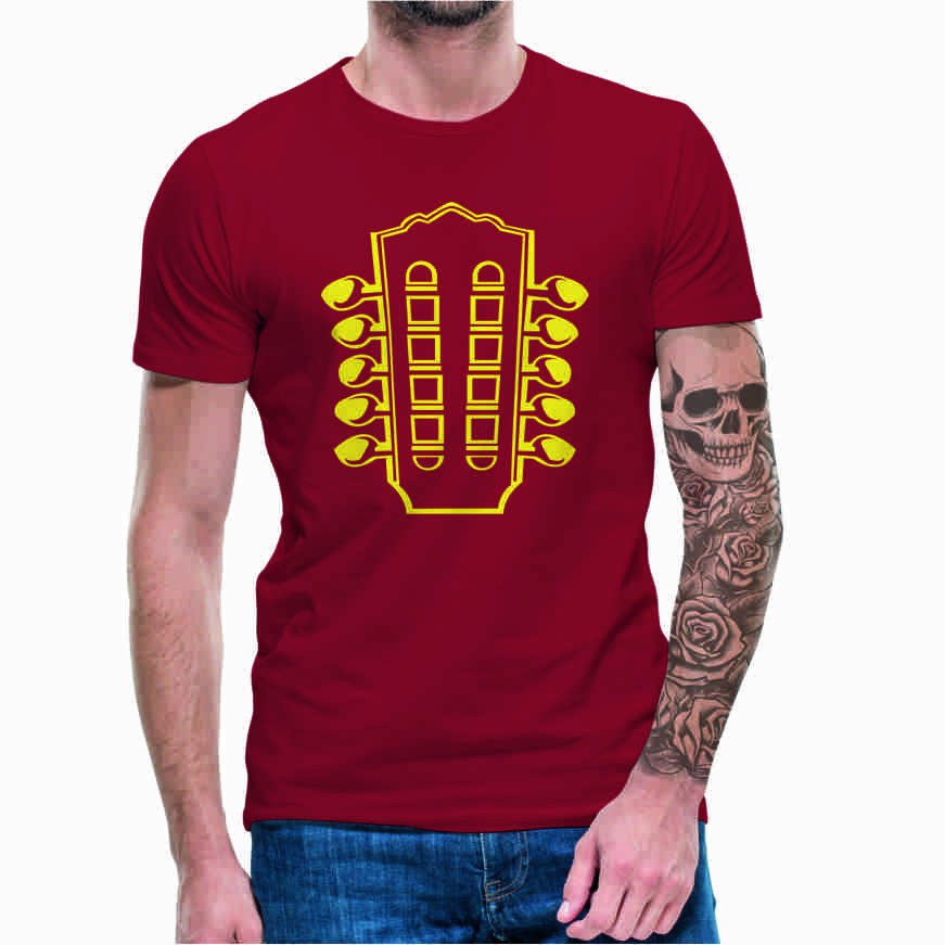 Camiseta Violão Guitarra Camisa Violeiro Rodeio Musico Instrumento 100% Algodão Várias Cores