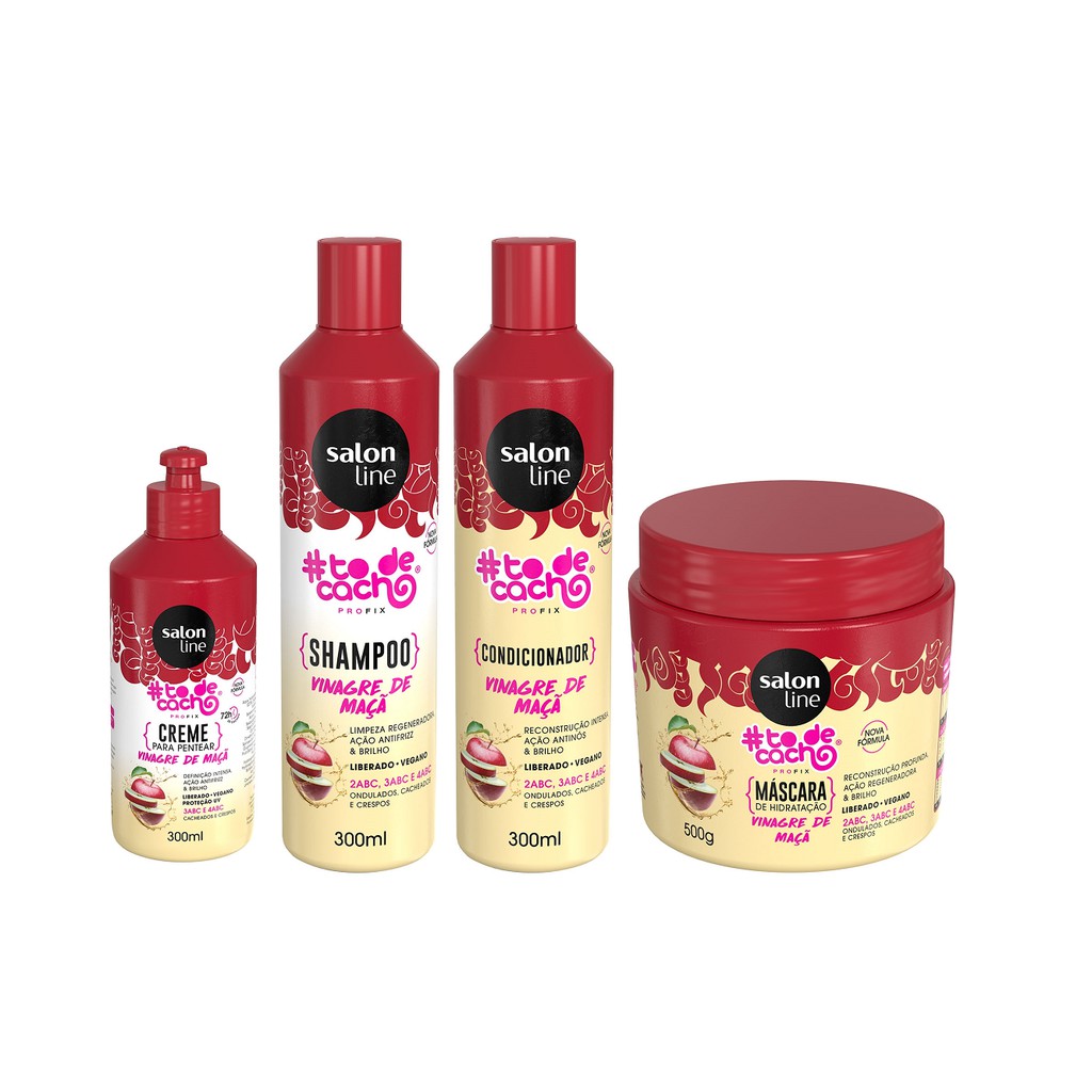 Kit Salon Line Vinagre De Maca To De Cacho Liberado Shopee Brasil