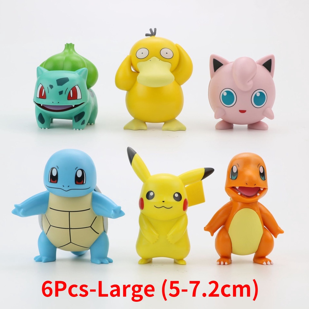 6 Figuras Pikachu Decoração Do Carro Brinquedos Pokemon - Desconto no Preço
