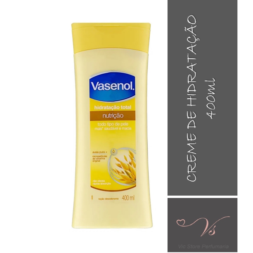 Loção Desodorante Hidratante Corporal Vasenol Nutrição 400ml