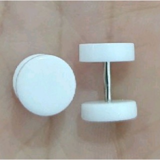 Brinco falso Alargador O Par 8mm Articulador em aço masculino e feminino