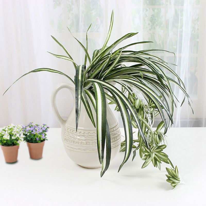 Planta Chlorophytum Pendurada Verde Artificial Parede Varanda P/ Decoração Casamento, Arranjos, Decorar Festas mato e planta verde