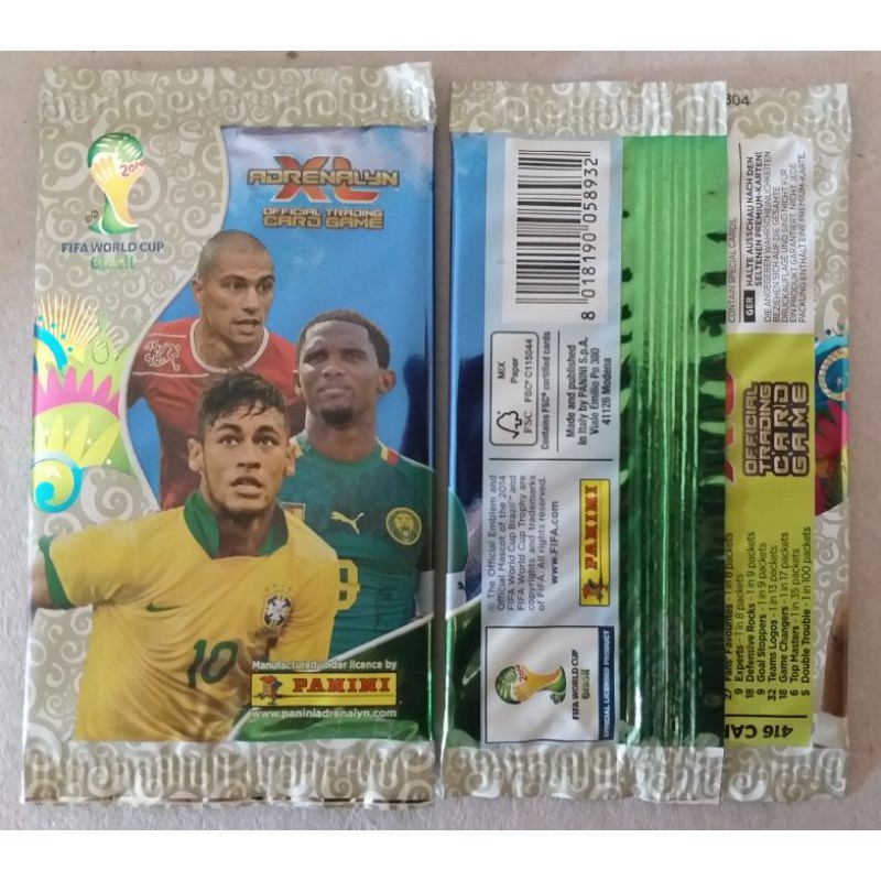 Envelope de Cards - Lacrado - Álbum Copa do Mundo FIFA Brasil 2014 - Neymar - Eto'o - Inler - Made um Italy - PANINI
