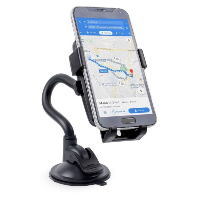 Suporte Veicular para celular 360°  fixação ventosa haste firme e ajustável em Oferta na Shopee