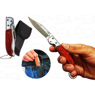 Canivete com bainha dobrável com cabo de madeira multiuso Design moda country moderno em Oferta na Shopee