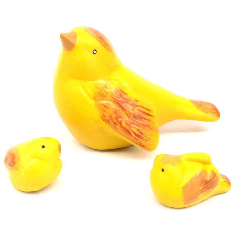 Trio Família De Passarinho em Oferta na Shopee