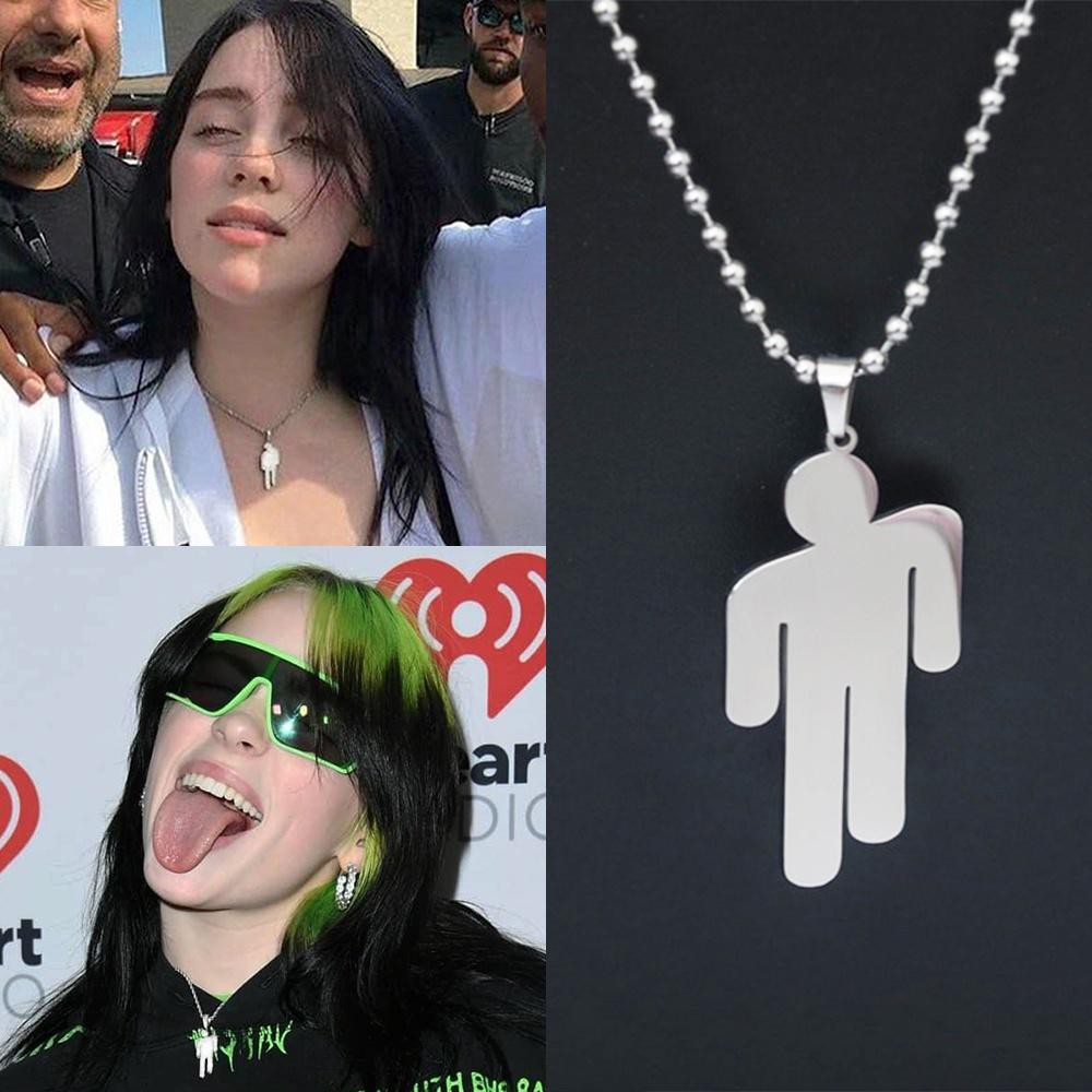 Colar Billie Eilish Blohsh aço inoxidável não amarela