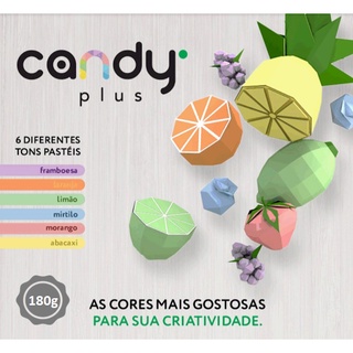 Papel Color Plus Candy - A4 180g - 60 folhas
