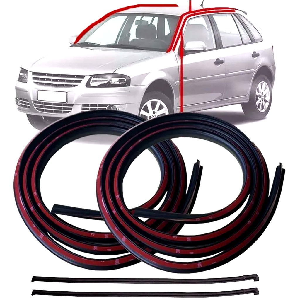 Kit Pingadeira Borracha Porta + Friso Teto Gol G3 G4 4 Pts Promoção