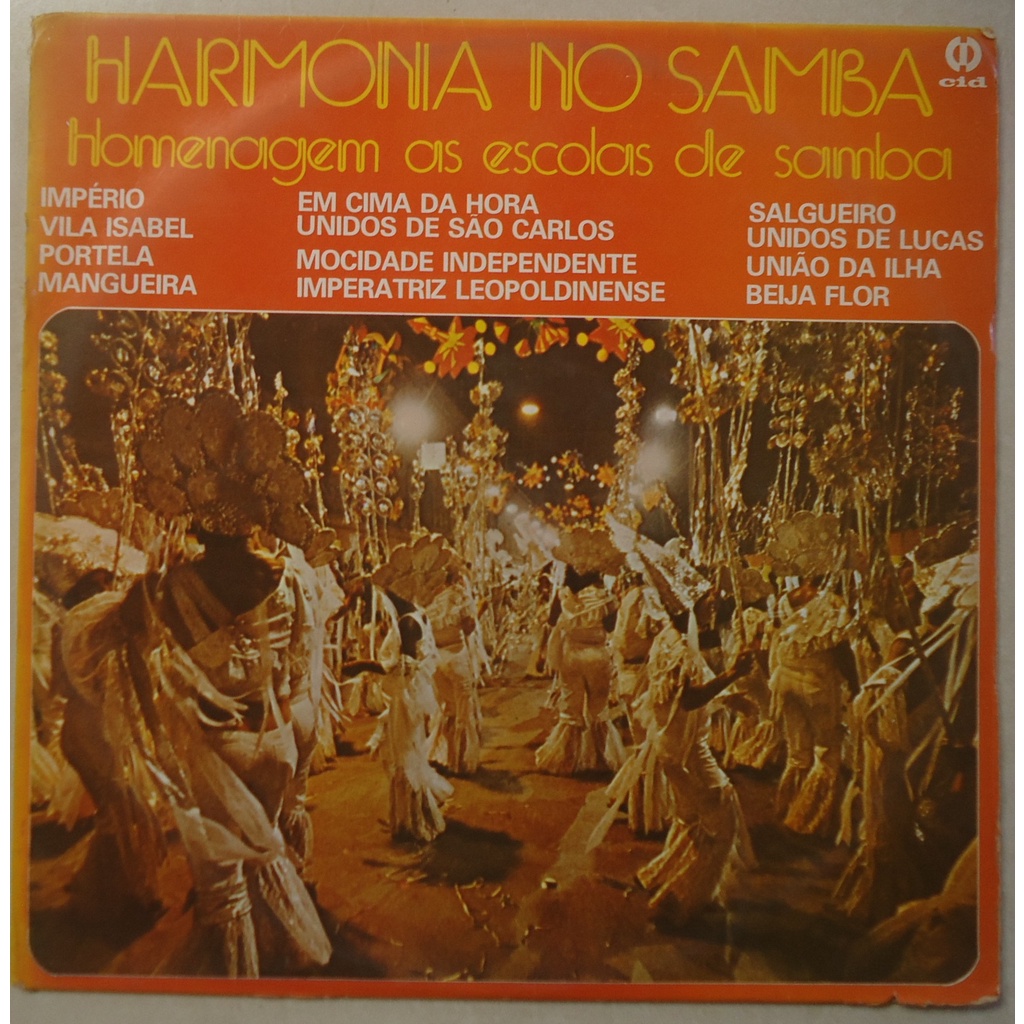 Lp Harmonia No Samba 1977 Homenagem Escolas De Samba, Vinil