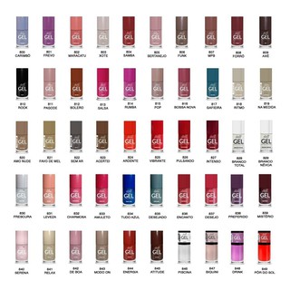 Kit C/ 10 Esmaltes Efeito Gel Bella Brazil Seca Sem Cabine Uv