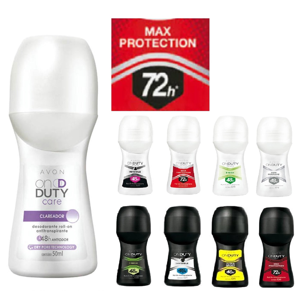 Desodorante Avon RollOn Duty Clareador Masculino e Feminino  PROMOÇÃO  ORIGINAL