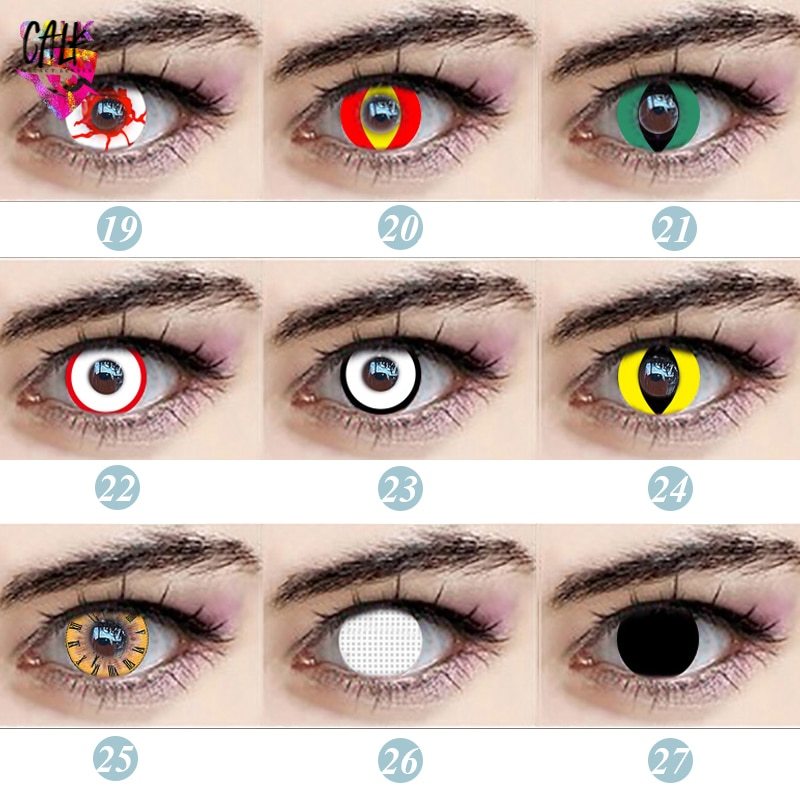 2PCS Lentes de contato/Lentes de Contato Coloridas Cor Cosplay Animado Beleza