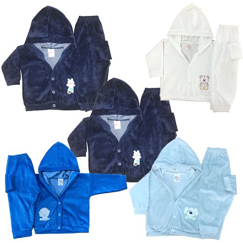 Kit Com 5 Conjunto Plush Bebe Menino ou Menina