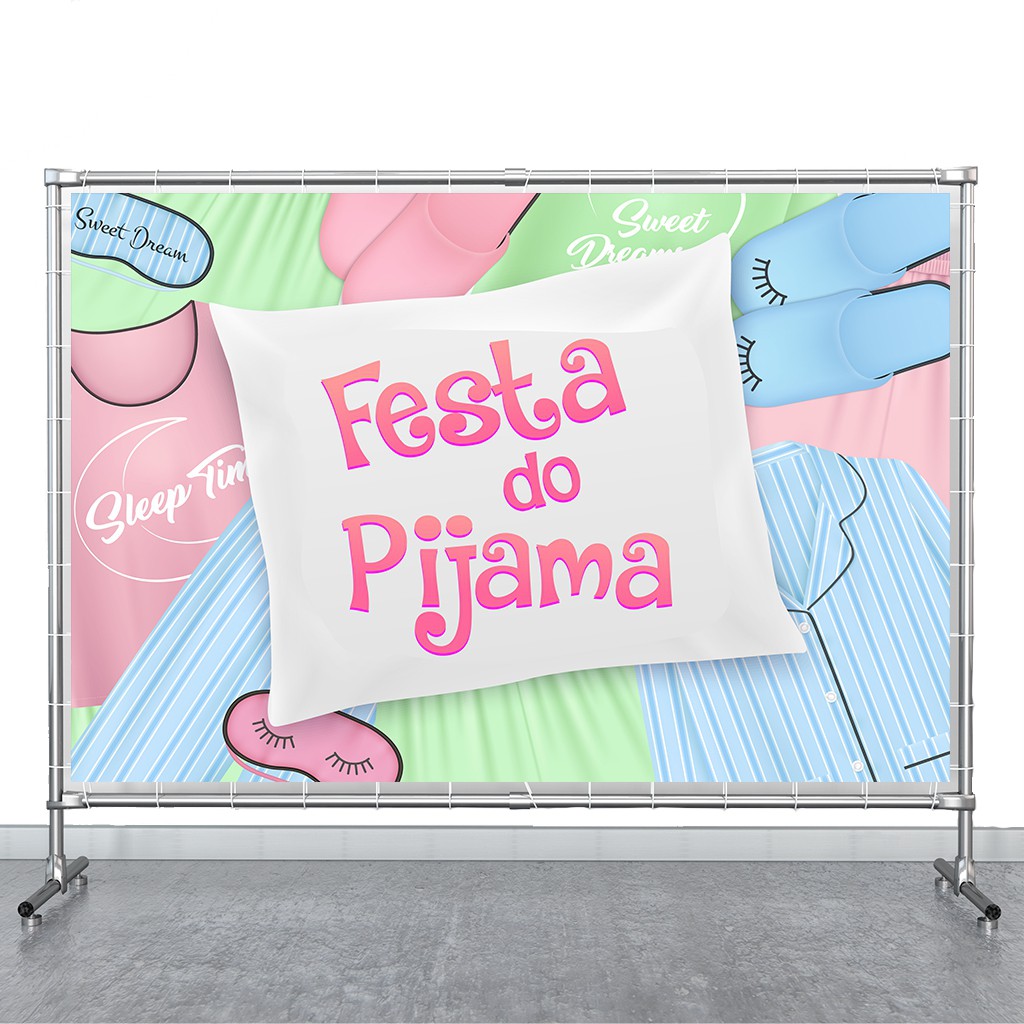 Festa do Pijama painel de festa