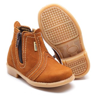 Bota Infantil Couro Bovino Legítimo Botina Ziper Country Conforto botina para crianças em Oferta na Shopee