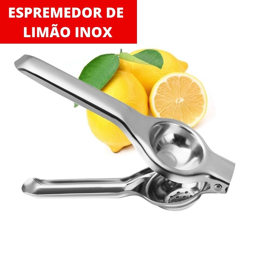 Espremedor de Limão Aço Inox Amassador Laranja Manual Extrator Suco Resistente Super Forte Chef Profissional Gourmet