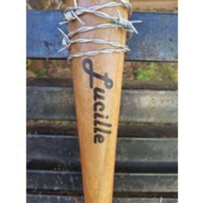 Taco de basebol baseball Lucille negan twd madeira maciça 70cm decorativo