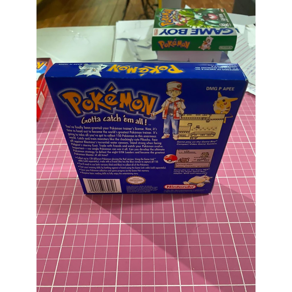 caixa com berço repro para pokemon yellow de gameboy classic gb