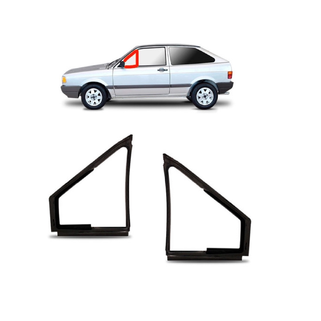 Par Guarnição Quebra Vento Gol Parati Saveiro Voyage Quadrado 1988 A 1994 em Oferta na Shopee