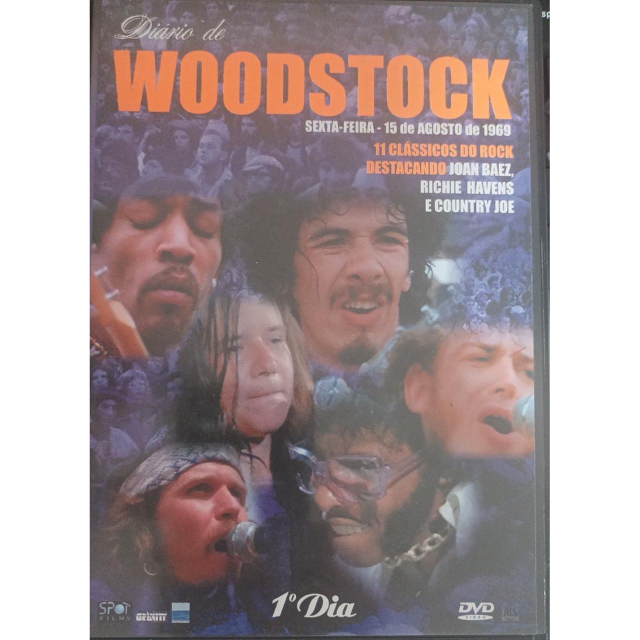 DVD - Diário de Woodstock 1° Dia (ótimo estado)