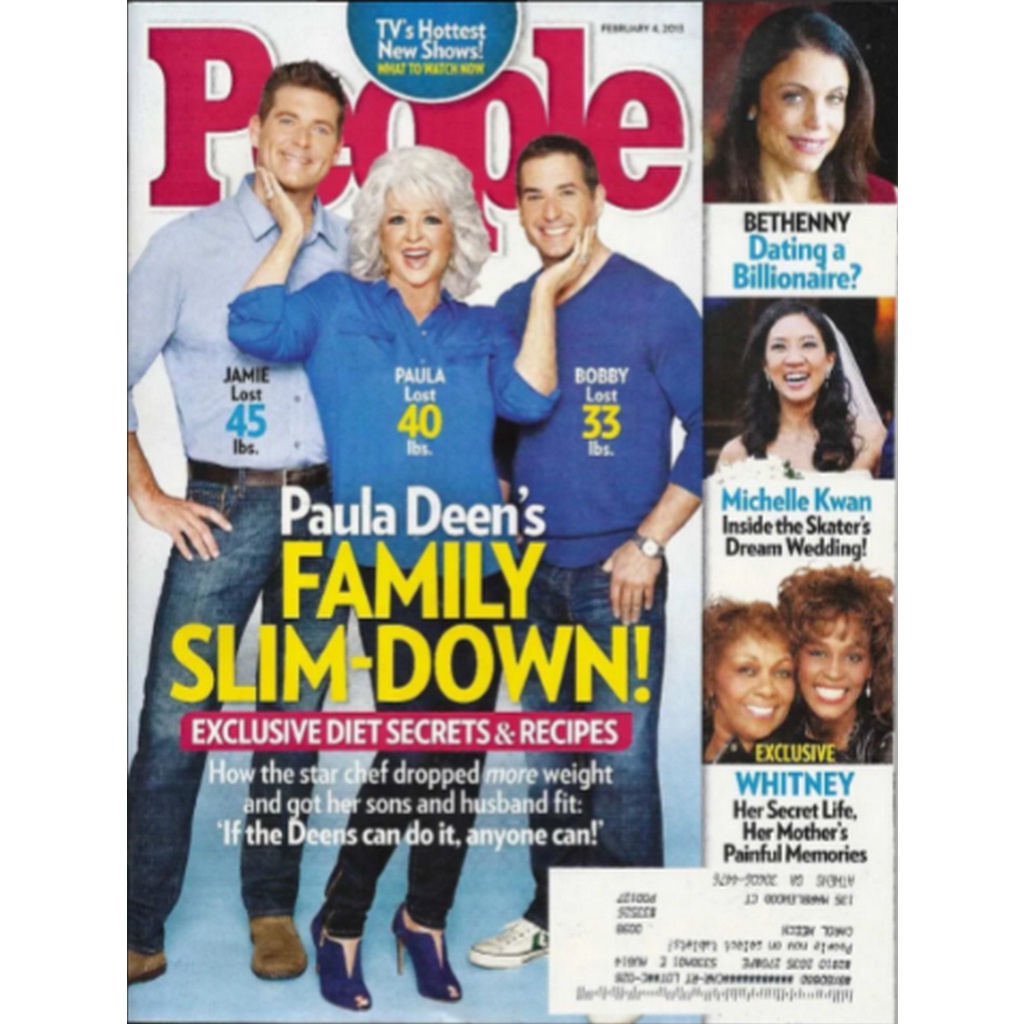 REVISTA PEOPLE, DE 2013, COM PAULA DEEN, JAMIE E BOBBY DEEN NA CAPA.