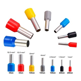 Terminal Tubular Ilhós Pré-Isolado Simples de 2,5mm² a 35mm²