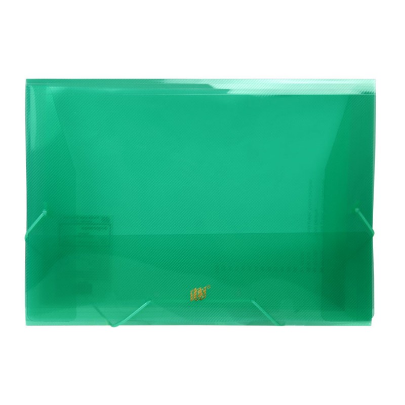Pasta Elástico Com Aba Tamanho Ofício Transparente Verde Yes