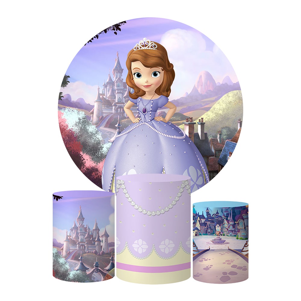 Trio Capas Cilindros + Painel Princesinha Veste Fácil Sof em Oferta na Shopee