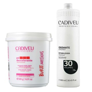 Kit Cadiveu Ox 30vol 900ml + Pó Descolorante Buriti Mechas 500gr em Oferta na Shopee