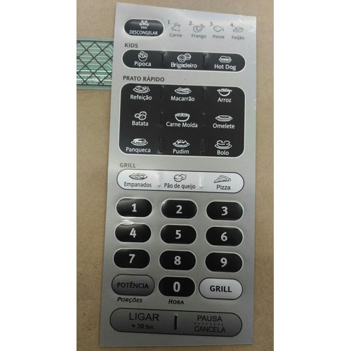 Membrana Teclado  Forno Microondas Electrolux Me28-x ME 28X