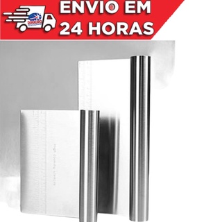 Espátula Tubular Para Massas Culinária Confeitaria Aço Inox Bolo