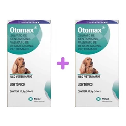 2 Pomadas Otologicas Otomax 12,5g Msd Otite Cães