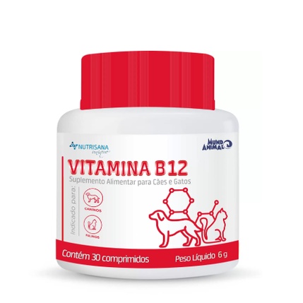 Nutrisana Vitamina B12 C/30 Comprimidos- Mundo Animal em Oferta na Shopee