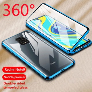 Para Xiaomi Redmi Note 10 S 11 10 Pro Max 10A 11Pro Capa De Telefone Magnética Metal Vidro Temperado De Dupla Face 360 ° Capa Dura À Prova De Choque Completa Da Moda Anti Impacto Choque Capinha Phone Case Cover