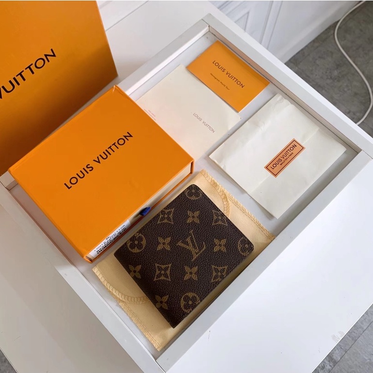 Com Caixa) Pronto Para Enviar Carteira De Couro Louis Vuitton 100