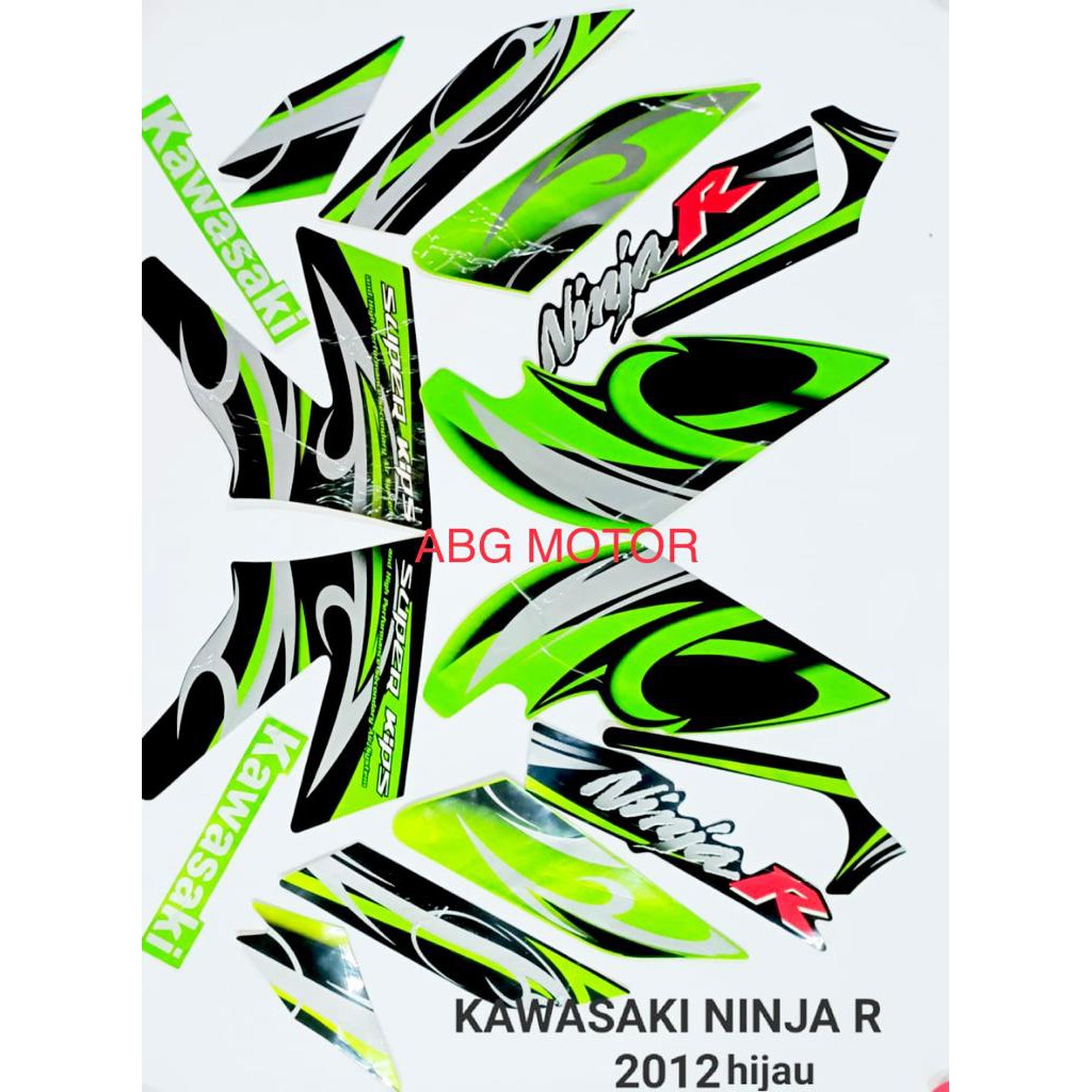 GREEN BODY STRIPING LIS STICKER KAWASAKI NINJA R 2012 Verde